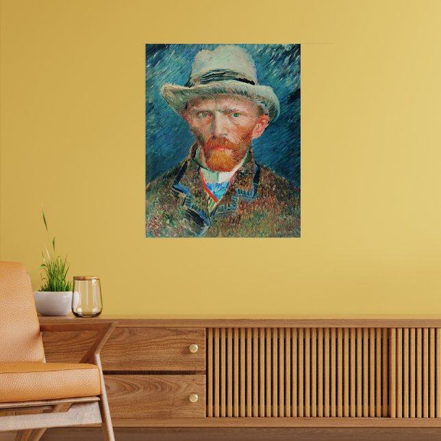 Poster Vincent van Gogh, Autoportrait avec Casquette (Salon 2)