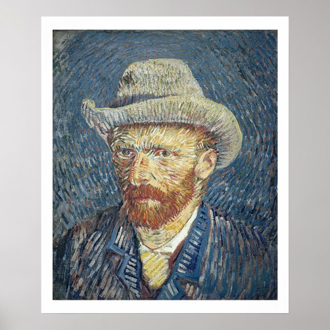 Poster Vincent van Gogh | Autoportrait avec Casquette à p (Devant)
