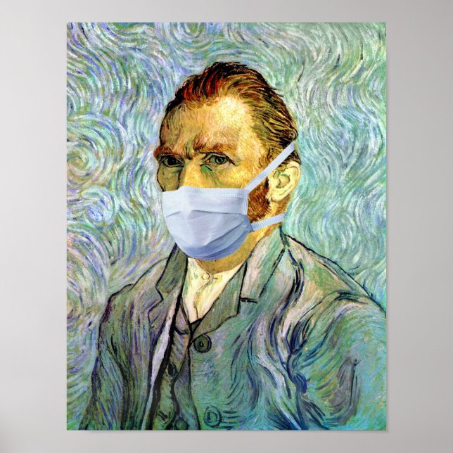 Poster Vincent Van Gogh Autoportrait Avec Cuillère De Mas (Devant)
