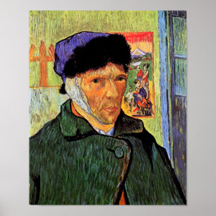 Poster Vincent Van Gogh - Autoportrait Avec Oreille Banda