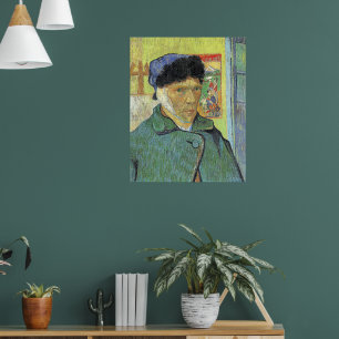 Poster Vincent van Gogh, Autoportrait avec oreille nue,