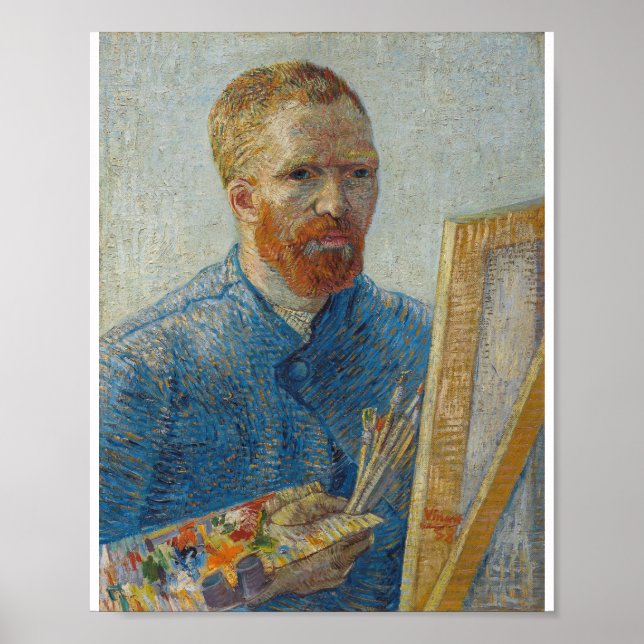 Poster Vincent Van Gogh - Autoportrait en tant que peintr (Devant)