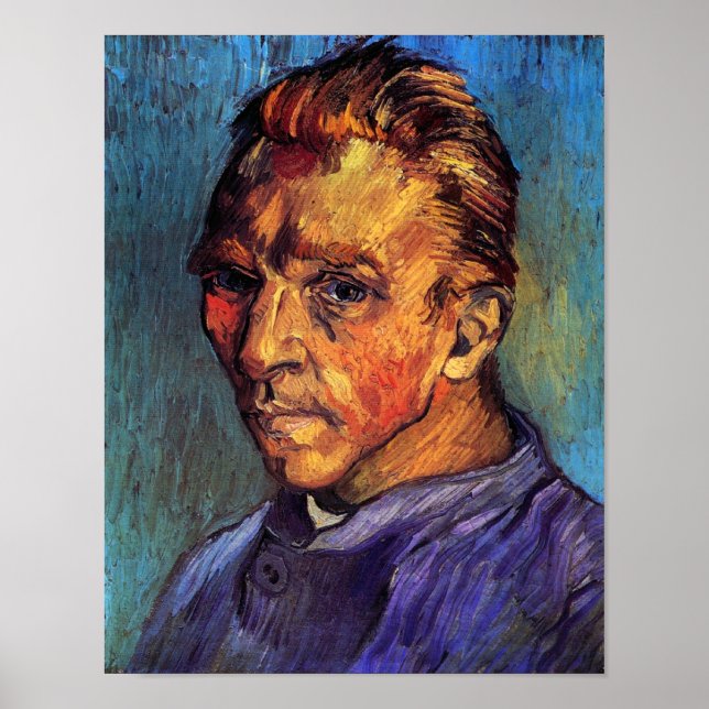 Poster Vincent Van Gogh - Autoportrait sans barbe (Devant)
