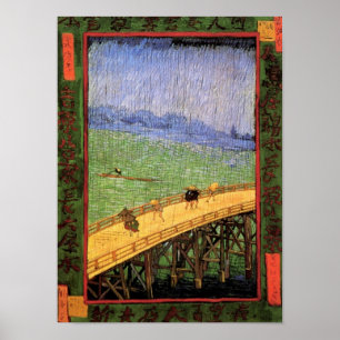 Poster Vincent Van Gogh - Bridge In The Rain Japanese Art