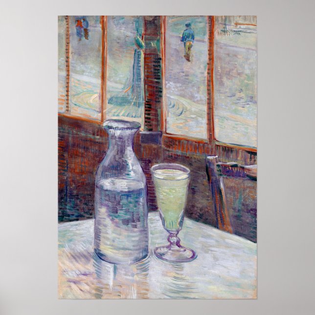 Poster Vincent van Gogh Café Table avec Absinth (Devant)