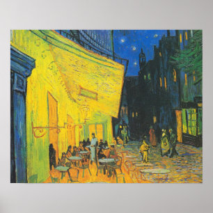 Poster Vincent Van Gogh Café Terrasse en soirée