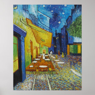 Poster Vincent Van Gogh, Café Terrasse en soirée