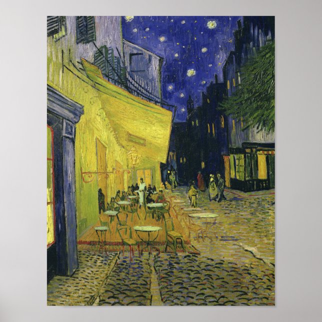 Poster Vincent van Gogh - Café Terrasse en soirée (Devant)