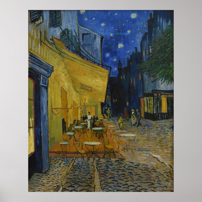 Poster Vincent Van Gogh Café Terrasse Peinture classique (Devant)