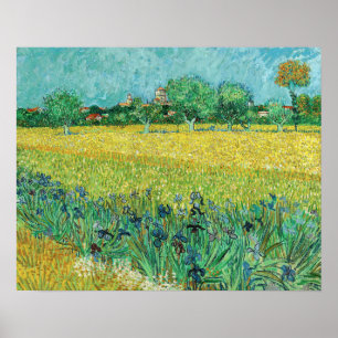 Poster Vincent van Gogh - Champ aux iris près d'Arles