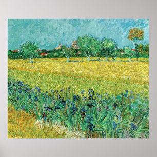 Poster Vincent van Gogh - Champ avec Iris près d'Arles