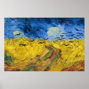 Poster Vincent van Gogh - Champ de blé aux corbeaux