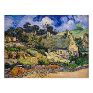 Poster Vincent Van Gogh - Chaumières à Cordeville