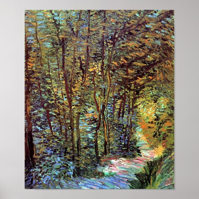 Poster Vincent Van Gogh - Chemin Dans Les Bois (Devant)