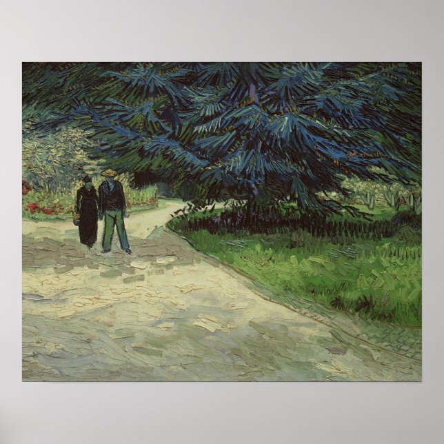Poster Vincent van Gogh | Couple in the Park, Arles, 1888 (Devant)
