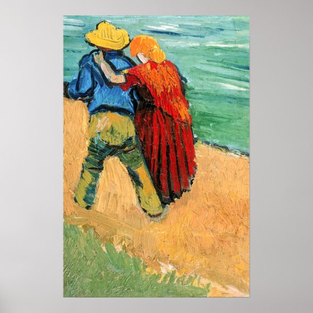 Poster Vincent van Gogh - Deux amoureux (Devant)