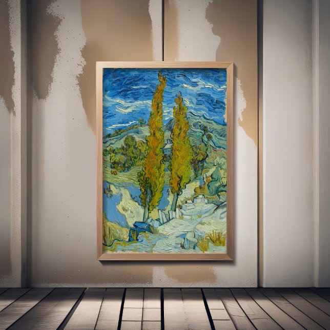 Poster Vincent Van Gogh, deux peupliers dans les Alpilles (Créateur téléchargé)