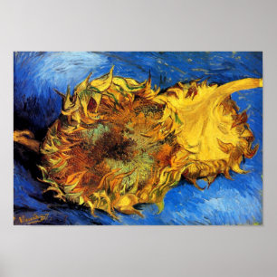 Poster Vincent Van Gogh - Deux tournesols coupés - Art fi