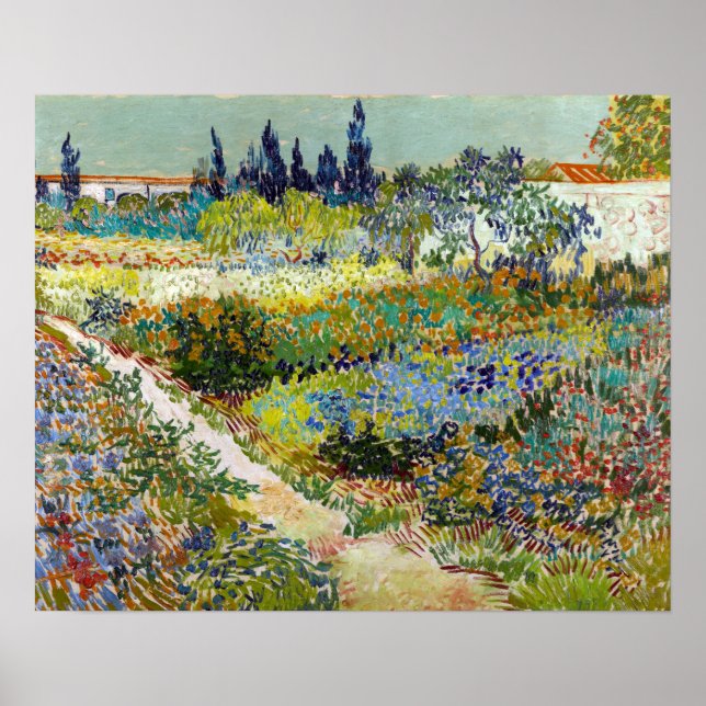 Poster Vincent van Gogh Garden à Arles (Devant)