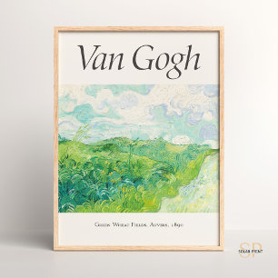 Poster Vincent van Gogh Green Blé Fields Art Imprimer