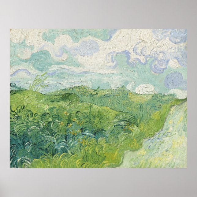 Poster Vincent van Gogh Green Blé Fields, Auvers (Devant)