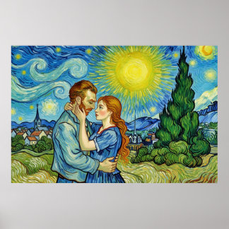 Poster Vincent Van Gogh in love -- WONKY ART