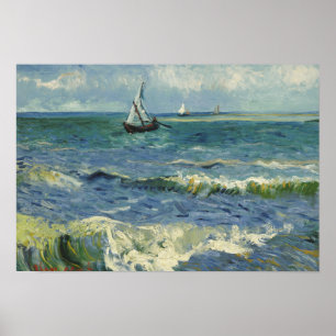 Poster Vincent van Gogh - La mer près des Saintes