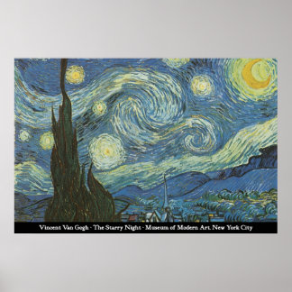 Poster Vincent Van Gogh - La nuit étoilée