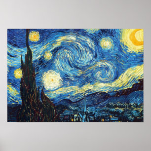 Poster Vincent Van Gogh, La Nuit étoilée