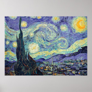 Poster Vincent Van Gogh La Nuit étoilée