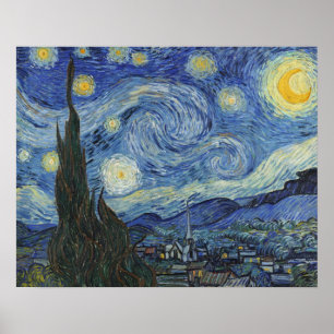 Poster Vincent van Gogh La Nuit étoilée, juin 1889