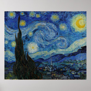 Poster Vincent van Gogh - La nuit étoilée  Pièce maît