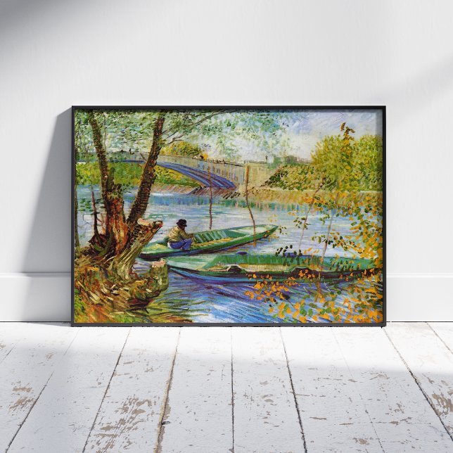 Poster Vincent Van Gogh, La pêche au printemps (Créateur téléchargé)