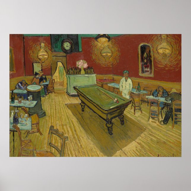 Poster VINCENT VAN GOGH - Le café de nuit 1888 (Devant)