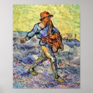 Poster Vincent Van Gogh - Le Semeur - Peinture d'art fin
