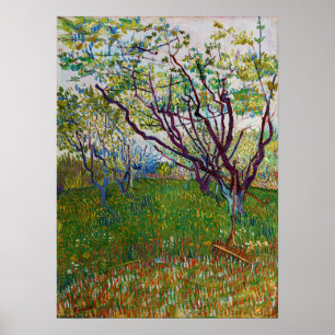 Poster Vincent van Gogh - Le verger en fleurs