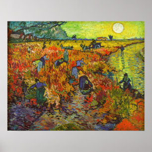 Poster Vincent van Gogh - Le vignoble rouge