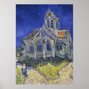 Poster VINCENT VAN GOGH - L'église à Auvers 1890