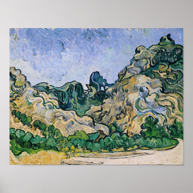 Poster Vincent van Gogh | Les Alpilles, 1889 (Devant)