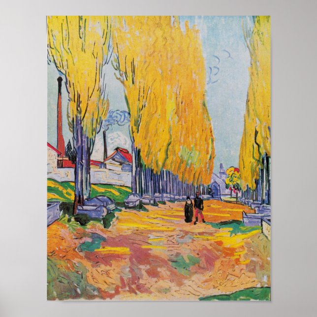 Poster Vincent Van Gogh - Les Alyscamps Imprimer l'affich (Devant)