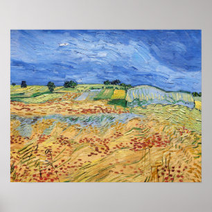 Poster Vincent van Gogh - Les champs / Plaine à Auvers