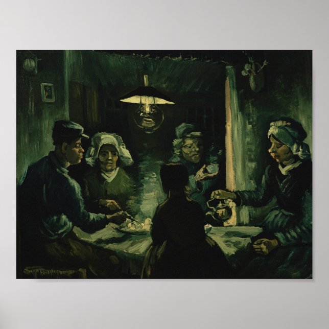 Poster Vincent van Gogh - Les mangeurs de pommes de terre (Devant)