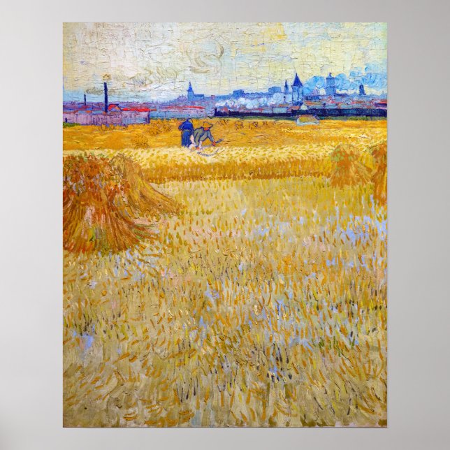 Poster Vincent van Gogh - Les Moissonneurs (Devant)