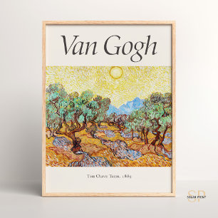 Poster Vincent van Gogh Les Oliviers Art Imprimer Vintage