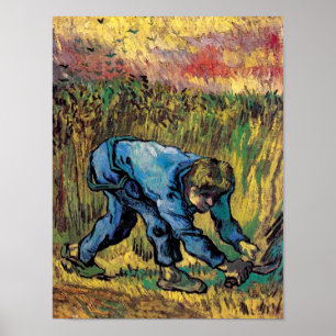 Poster Vincent Van Gogh - Lire avec faucille - Art