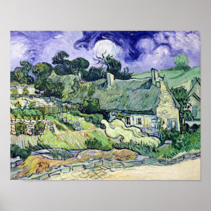 Poster Vincent van Gogh   Maisons de chaume à Cordeville