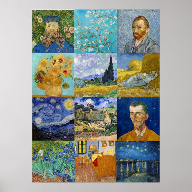 Poster Vincent Van Gogh - Masterpieces Patchwork (Devant)