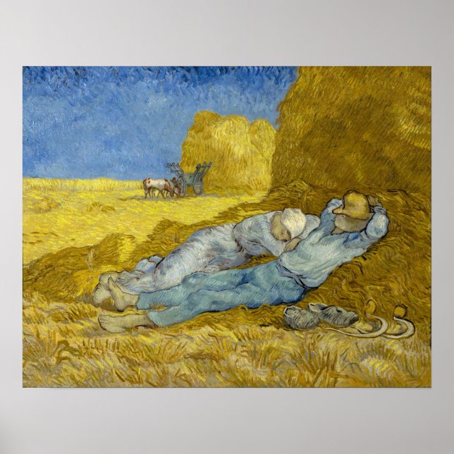 Poster Vincent Van Gogh - Mion, Repos / Travail / Siesta (Devant)