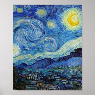 Poster Vincent Van Gogh Nuit d'art Vintage