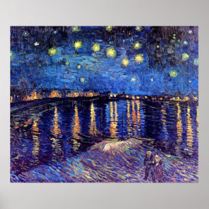 Poster Vincent Van Gogh - Nuit étoilée Sur Le Rhône